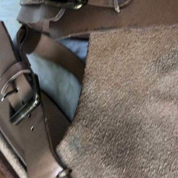 Joes Jeans Shoes Block Heel Ankle Boot Open Toe Double Strap Tobacco Tan 9 - Picture 8 of 14